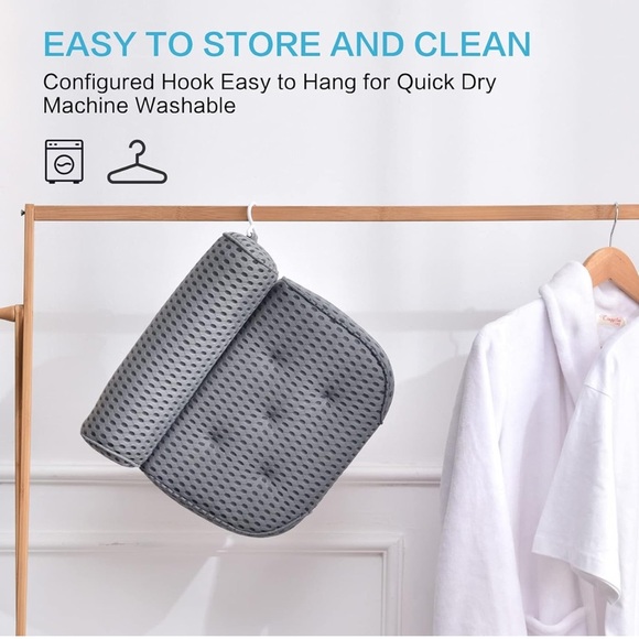 Bath Pillow Gray NWT - Picture 9 of 12